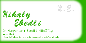 mihaly ebedli business card